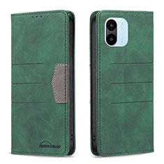 Custodia Portafoglio In Pelle Cover con Supporto B01F per Xiaomi Poco C51 Verde