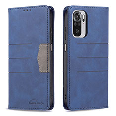 Custodia Portafoglio In Pelle Cover con Supporto B01F per Xiaomi Redmi Note 11 SE India 4G Blu