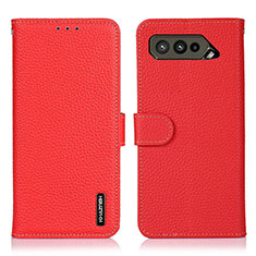 Custodia Portafoglio In Pelle Cover con Supporto B01H per Asus ROG Phone 5 Pro Rosso