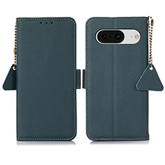 Custodia Portafoglio In Pelle Cover con Supporto B01H per Google Pixel 8 5G Verde