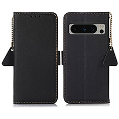 Custodia Portafoglio In Pelle Cover con Supporto B01H per Google Pixel 8 Pro 5G Nero