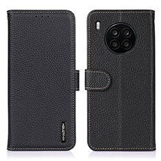 Custodia Portafoglio In Pelle Cover con Supporto B01H per Huawei Honor 50 Lite Nero