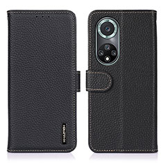 Custodia Portafoglio In Pelle Cover con Supporto B01H per Huawei Honor 50 Pro 5G Nero