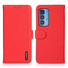 Custodia Portafoglio In Pelle Cover con Supporto B01H per Motorola Moto Edge 20 Pro 5G Rosso