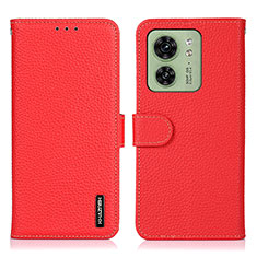 Custodia Portafoglio In Pelle Cover con Supporto B01H per Motorola Moto Edge (2023) 5G Rosso