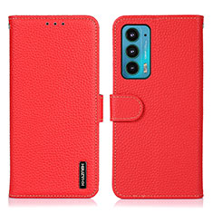 Custodia Portafoglio In Pelle Cover con Supporto B01H per Motorola Moto Edge Lite 5G Rosso