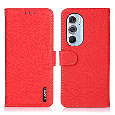 Custodia Portafoglio In Pelle Cover con Supporto B01H per Motorola Moto Edge Plus (2022) 5G Rosso