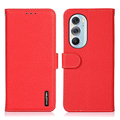 Custodia Portafoglio In Pelle Cover con Supporto B01H per Motorola Moto Edge X30 5G Rosso