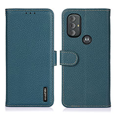 Custodia Portafoglio In Pelle Cover con Supporto B01H per Motorola Moto G Play Gen 2 Verde