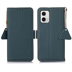 Custodia Portafoglio In Pelle Cover con Supporto B01H per Motorola Moto G73 5G Verde