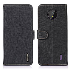 Custodia Portafoglio In Pelle Cover con Supporto B01H per Nokia C10 Nero