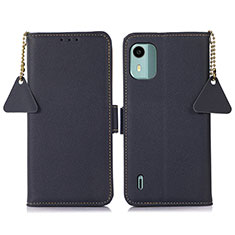 Custodia Portafoglio In Pelle Cover con Supporto B01H per Nokia C12 Pro Blu