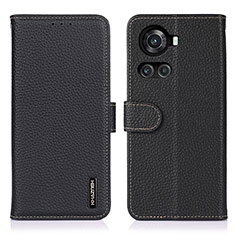 Custodia Portafoglio In Pelle Cover con Supporto B01H per OnePlus 10R 5G Nero