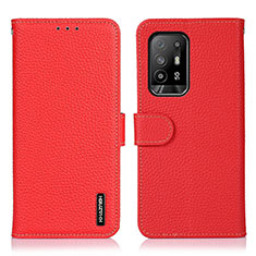 Custodia Portafoglio In Pelle Cover con Supporto B01H per Oppo A94 5G Rosso