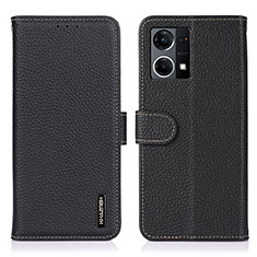 Custodia Portafoglio In Pelle Cover con Supporto B01H per Oppo F21 Pro 4G Nero