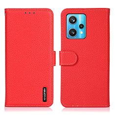 Custodia Portafoglio In Pelle Cover con Supporto B01H per Realme 9 4G Rosso