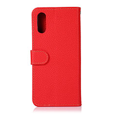 Custodia Portafoglio In Pelle Cover con Supporto B01H per Samsung Galaxy A02 Rosso