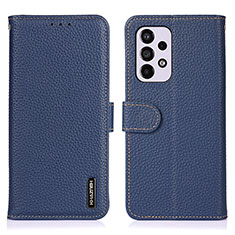 Custodia Portafoglio In Pelle Cover con Supporto B01H per Samsung Galaxy A33 5G Blu