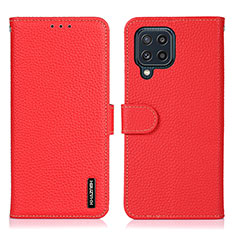 Custodia Portafoglio In Pelle Cover con Supporto B01H per Samsung Galaxy M32 4G Rosso