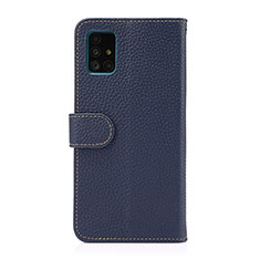 Custodia Portafoglio In Pelle Cover con Supporto B01H per Samsung Galaxy M40S Blu