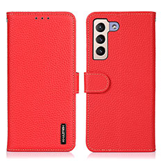 Custodia Portafoglio In Pelle Cover con Supporto B01H per Samsung Galaxy S21 5G Rosso