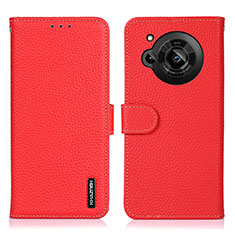 Custodia Portafoglio In Pelle Cover con Supporto B01H per Sharp Aquos R7 Rosso