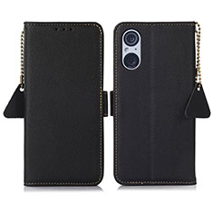 Custodia Portafoglio In Pelle Cover con Supporto B01H per Sony Xperia 5 V Nero