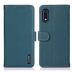 Custodia Portafoglio In Pelle Cover con Supporto B01H per Sony Xperia Ace II Verde