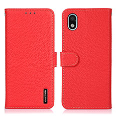 Custodia Portafoglio In Pelle Cover con Supporto B01H per Sony Xperia Ace III SO-53C Rosso