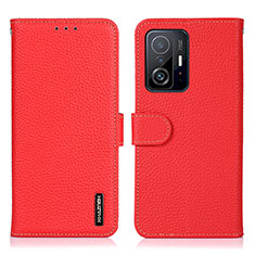 Custodia Portafoglio In Pelle Cover con Supporto B01H per Xiaomi Mi 11T 5G Rosso