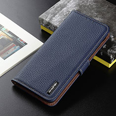 Custodia Portafoglio In Pelle Cover con Supporto B01H per Xiaomi Mi 12S Ultra 5G Blu