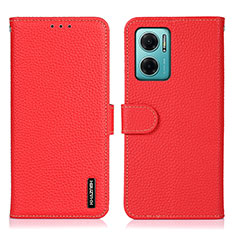 Custodia Portafoglio In Pelle Cover con Supporto B01H per Xiaomi Redmi 10 Prime Plus 5G Rosso