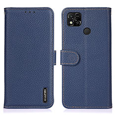 Custodia Portafoglio In Pelle Cover con Supporto B01H per Xiaomi Redmi 9 Activ Blu