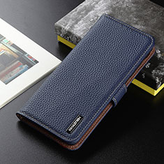 Custodia Portafoglio In Pelle Cover con Supporto B01H per Xiaomi Redmi 9AT Blu