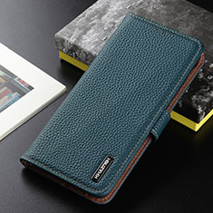 Custodia Portafoglio In Pelle Cover con Supporto B01H per Xiaomi Redmi 9AT Verde