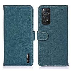 Custodia Portafoglio In Pelle Cover con Supporto B01H per Xiaomi Redmi Note 11 4G (2022) Verde