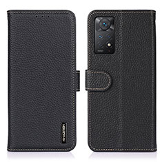 Custodia Portafoglio In Pelle Cover con Supporto B01H per Xiaomi Redmi Note 11 Pro 4G Nero