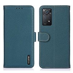 Custodia Portafoglio In Pelle Cover con Supporto B01H per Xiaomi Redmi Note 11 Pro 4G Verde
