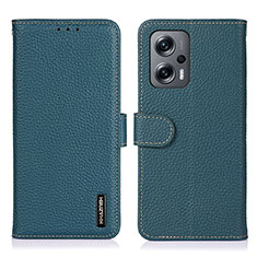 Custodia Portafoglio In Pelle Cover con Supporto B01H per Xiaomi Redmi Note 11T Pro+ Plus 5G Verde