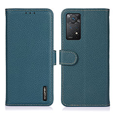 Custodia Portafoglio In Pelle Cover con Supporto B01H per Xiaomi Redmi Note 12 Pro 4G Verde