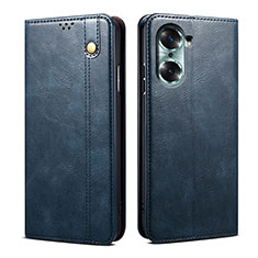 Custodia Portafoglio In Pelle Cover con Supporto B01S per Huawei Honor 60 Pro 5G Blu