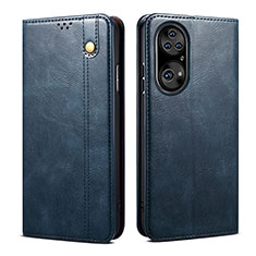 Custodia Portafoglio In Pelle Cover con Supporto B01S per Huawei P50 Pro Blu