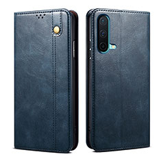 Custodia Portafoglio In Pelle Cover con Supporto B01S per OnePlus Nord CE 5G Blu