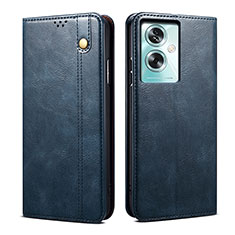 Custodia Portafoglio In Pelle Cover con Supporto B01S per Oppo A79 5G Blu