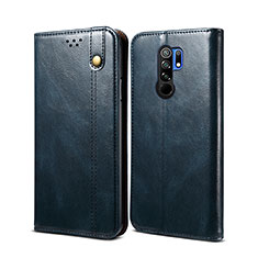 Custodia Portafoglio In Pelle Cover con Supporto B01S per Xiaomi Redmi 9 Blu