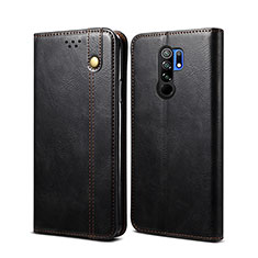 Custodia Portafoglio In Pelle Cover con Supporto B01S per Xiaomi Redmi 9 Nero