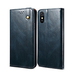 Custodia Portafoglio In Pelle Cover con Supporto B01S per Xiaomi Redmi 9i Blu