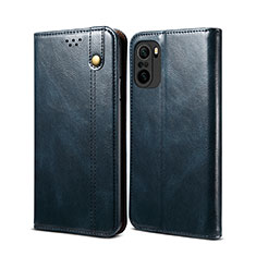 Custodia Portafoglio In Pelle Cover con Supporto B01S per Xiaomi Redmi K40 Pro 5G Blu