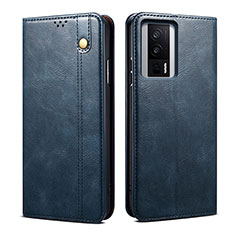 Custodia Portafoglio In Pelle Cover con Supporto B01S per Xiaomi Redmi K60 5G Blu