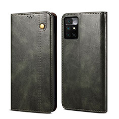 Custodia Portafoglio In Pelle Cover con Supporto B01S per Xiaomi Redmi Note 11 4G (2021) Verde